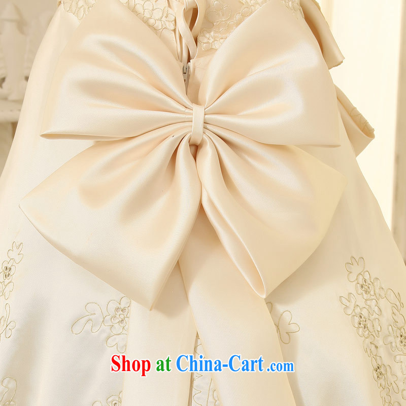 Love Life wedding dresses new 2015 Korean-style with bare chest Korean sweet summer, bow-tie-waist-wedding dress champagne color XS, love life, and shopping on the Internet