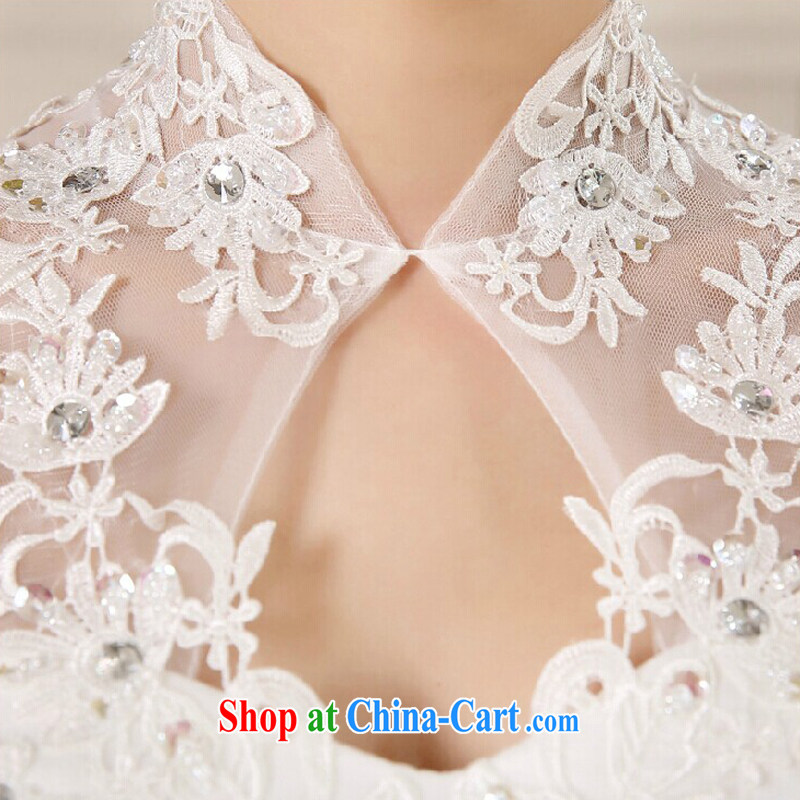 7 color 7 tone Korean version 2015 new stylish lace a field package shoulder wedding with bridal wedding dresses H 031 white XXL, 7 color 7 tone, shopping on the Internet