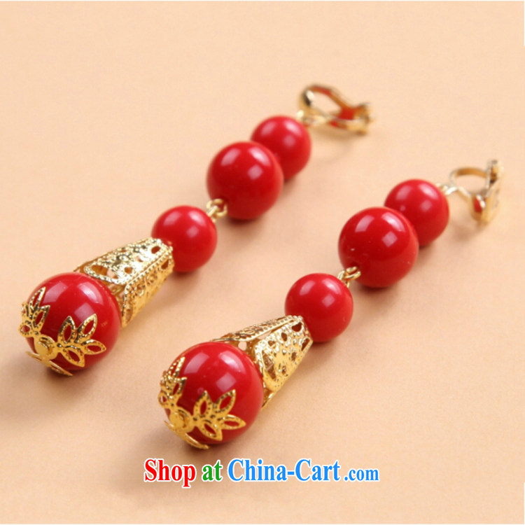 Bridal jewelry show reel with Phoenix and accessories Ear Ornaments Chinese red agate earrings cheongsam dress with head-dress red pictures, price, brand platters! Elections are good character, the national distribution, so why buy now enjoy more preferential! Health