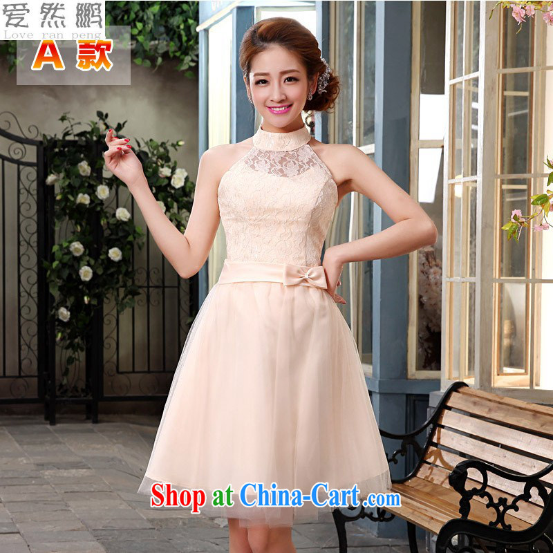 Love, Norman short bridesmaid's sister dress bridal wedding dress 2014 new lace Evening Dress bows small dress wedding female C XL pieced, love so Pang, shopping on the Internet