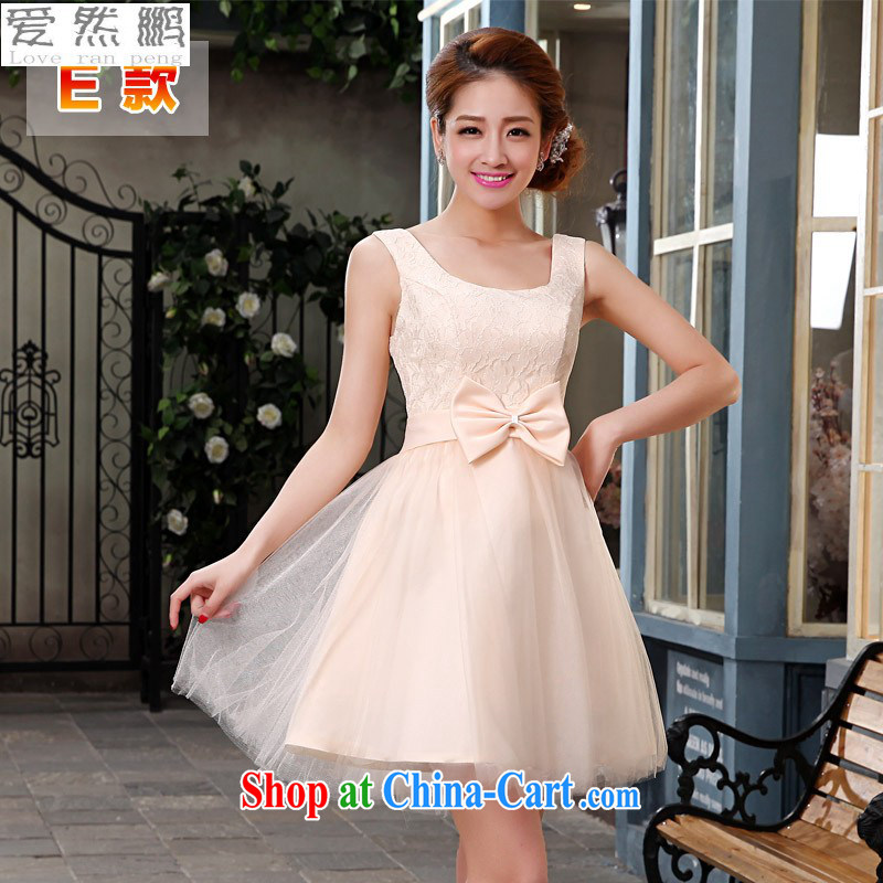 Love, Norman short bridesmaid's sister dress bridal wedding dress 2014 new lace Evening Dress bows small dress wedding female C XL pieced, love so Pang, shopping on the Internet
