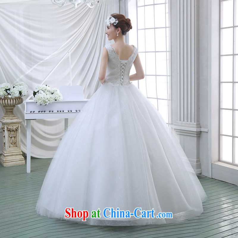 Flower Angel Cayman 2014 spring and summer new upscale double-shoulder with marriages wedding dresses white Korean Princess shaggy dress white M, flower Angel (DUOQIMAN), online shopping