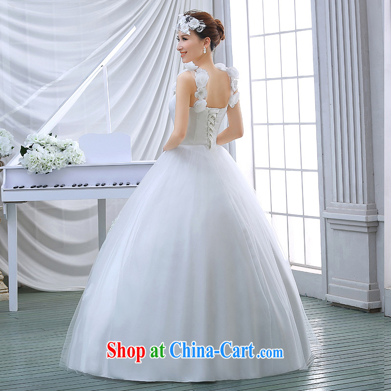 Flower Angel Cayman wedding dresses 2014 Korean sweet Princess double shoulder strap with flowers with strap graphics thin style wedding white have done needs/contact customer service, flower Angel (DUOQIMAN), and, on-line shopping