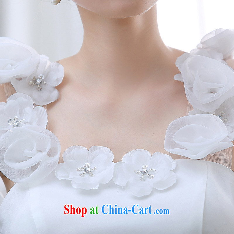 Flower Angel Cayman wedding dresses 2014 Korean sweet Princess double shoulder strap with flowers with strap graphics thin style wedding white have done needs/contact customer service, flower Angel (DUOQIMAN), and, on-line shopping