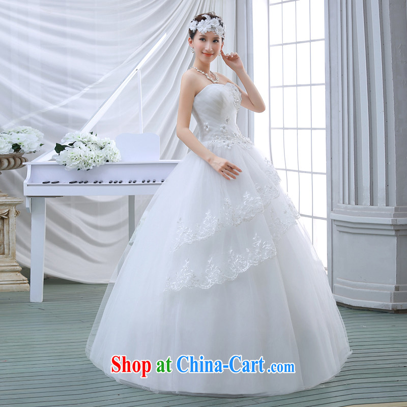 Flower Angel Cayman bridal wedding dresses Korean version 2014 new stylish wedding wiped his chest small and big, summer simple graphics thin HS erase chest white XXL, flower Angel (DUOQIMAN), online shopping