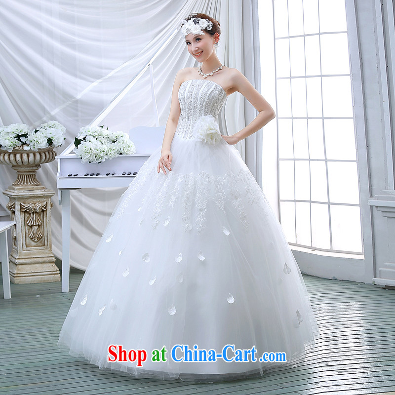 Flower-ki Cayman wedding dresses 2014 wiped his chest to cultivating graphics thin Princess contemporary binding with European-style wedding XXL, flower Angel (DUOQIMAN), online shopping