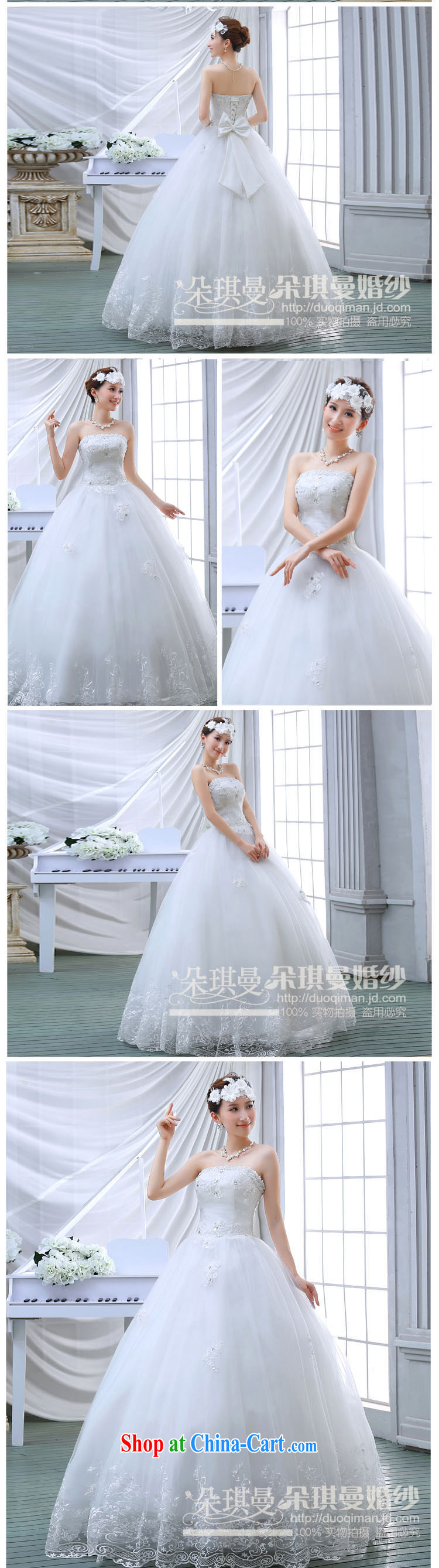 Flower Ki Cayman wedding dresses 2014 Lace Embroidery wiped his chest, ladies stylish and simple Princess wedding white XXL pictures, price, brand platters! Elections are good character, the national distribution, so why buy now enjoy more preferential! Health