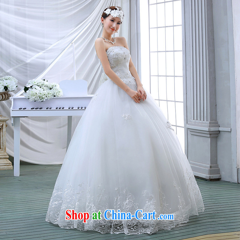 Flower Ki Cayman wedding dresses 2014 Lace Embroidery wiped his chest, ladies stylish and simple Princess wedding white XXL, flower Angel (DUOQIMAN), and, on-line shopping