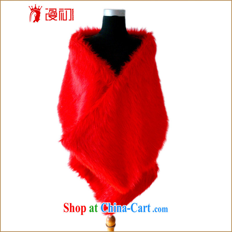 Definition 2015 early New emulation rabbit hair shawl marriages warm shawl large extra long thick hair shawl red