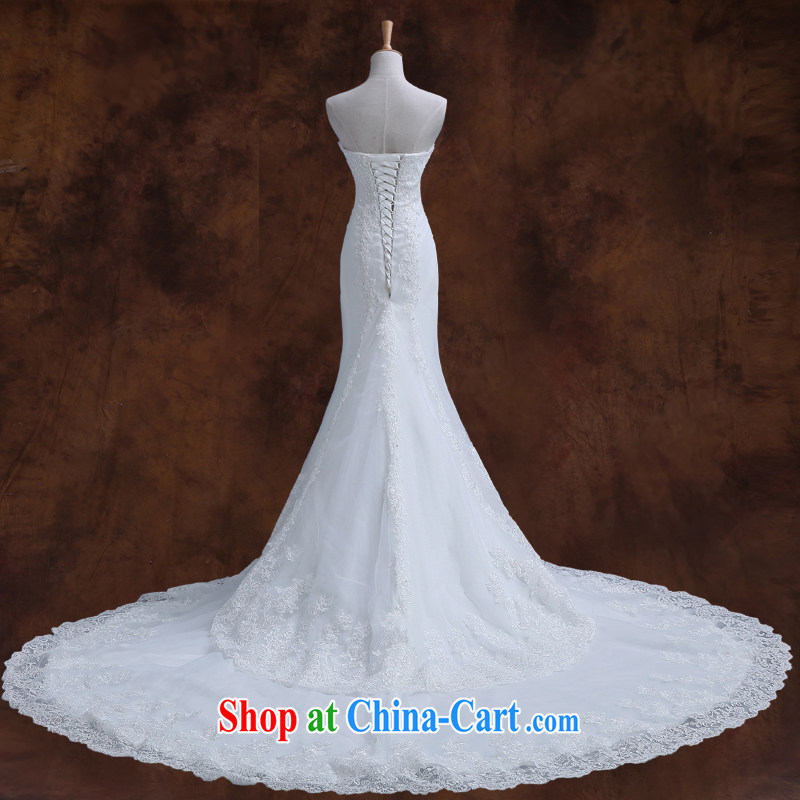 Ms Audrey EU Qi wedding dresses new summer 2015 white erase chest wedding lace wedding dresses at Merlion wedding dresses tied with a large, small-tail wedding white S, Qi wei (QI WAVE), online shopping