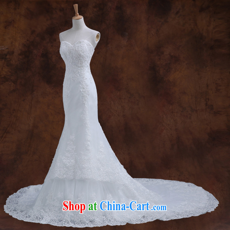 Ms Audrey EU Qi wedding dresses new summer 2015 white erase chest wedding lace wedding dresses at Merlion wedding dresses tied with a large, small-tail wedding white S, Qi wei (QI WAVE), online shopping