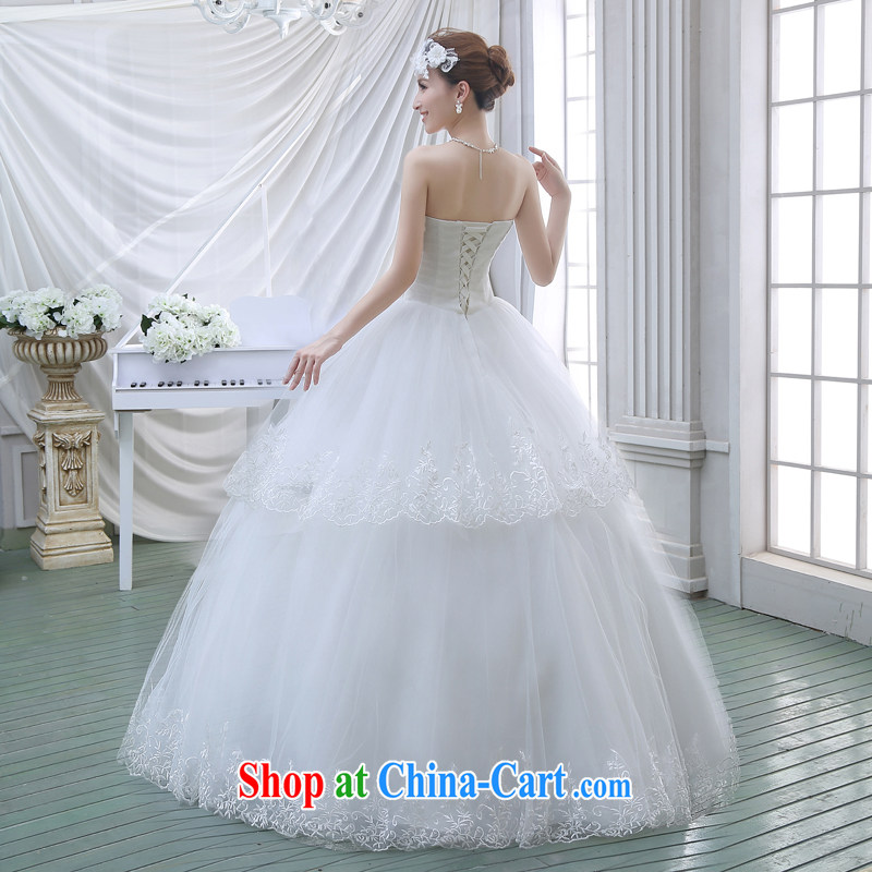 Flower Angel Cayman 2014 new Korean Princess wiped his chest, wedding dresses bridal lace retro white tie-style water drilling XXL, flower Angel (DUOQIMAN), shopping on the Internet
