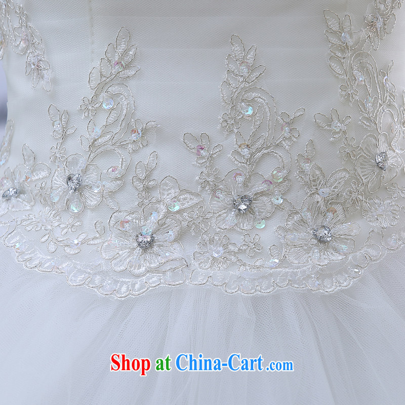 Flower Angel Cayman 2014 new Korean Princess wiped his chest, wedding dresses bridal lace retro white tie-style water drilling XXL, flower Angel (DUOQIMAN), shopping on the Internet