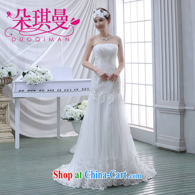 wedding dresses 2014 summer, Korean-style bare chest video skinny tail wedding lace straps Princess wedding XXL