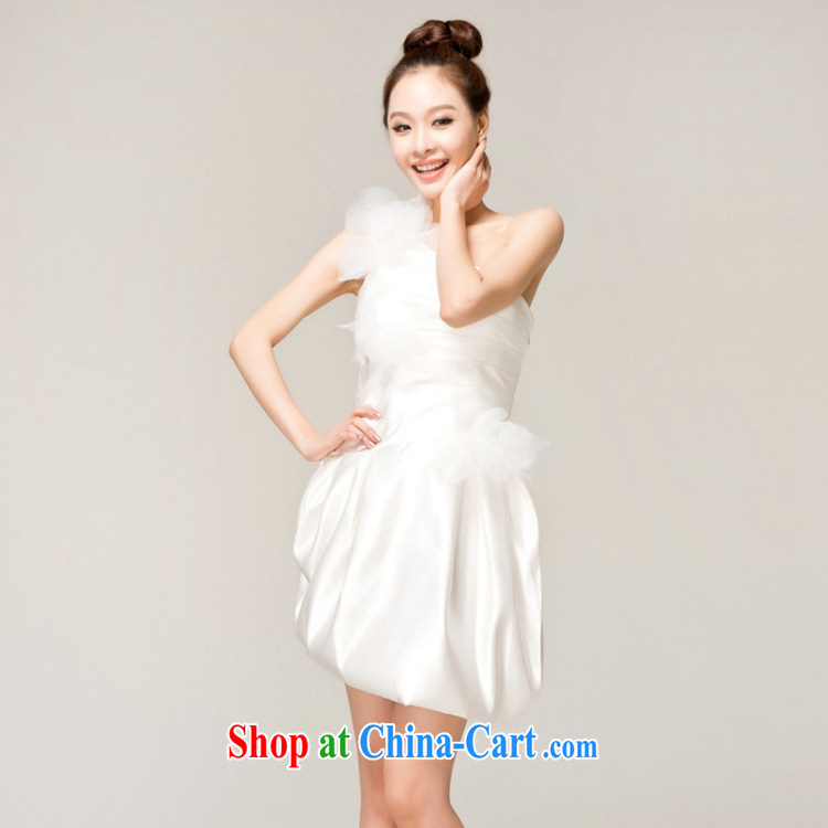 Love so Peng Liu poetry poetry is a shoulder dress married Korean version white flowers bridesmaid toast show the small dress skirt S pieced picture, price, brand platters! Elections are good character, the national distribution, so why buy now enjoy more preferential! Health