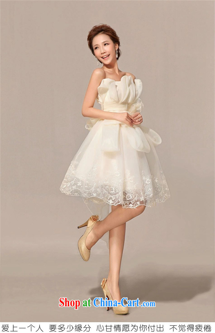 shez & live female bridal bridesmaid wedding dress uniform toast dress Korean short wedding night banquet moderator shaggy champagne color L pictures, price, brand platters! Elections are good character, the national distribution, so why buy now enjoy more preferential! Health
