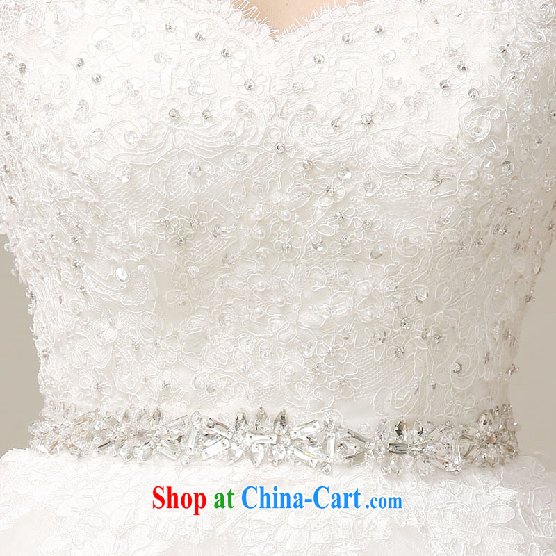 The United States, wedding dresses 2015 new Korean bridal wedding lace flowers double-shoulder a shoulder strap beauty graphics thin with H - 52 white XL, the United States, Nokia (Imeinuo), online shopping