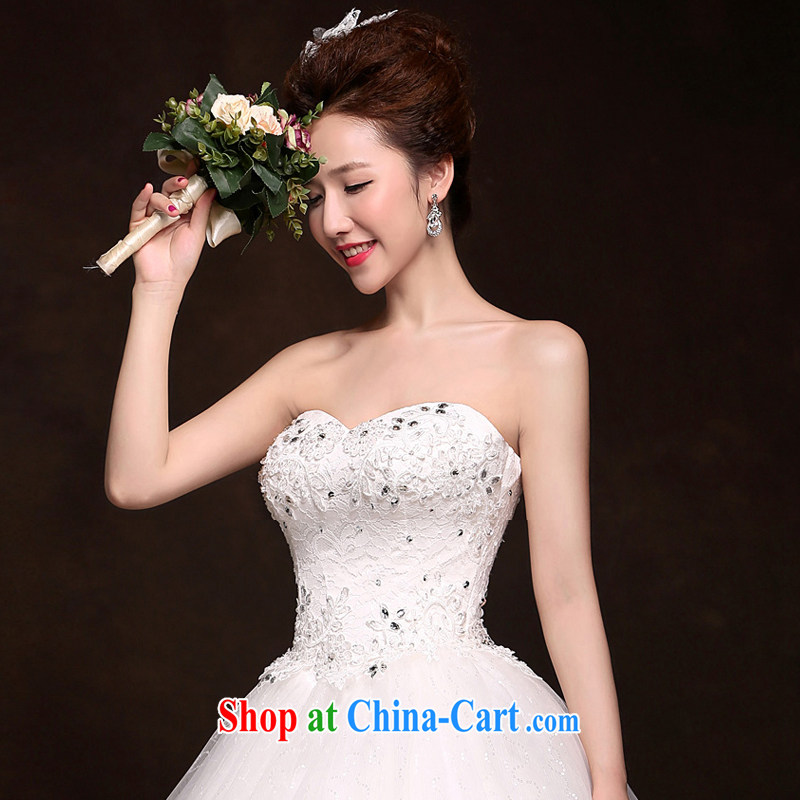 7 color 7 tone Korean version 2015 new bridal wedding dresses beauty graphics thin smears chest wedding band to align paragraph 036 H white tailored (final), 7 color 7 tone, shopping on the Internet