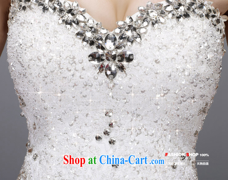 wedding dresses Jimmy married arts 2015 new Princess Korean chest bare water drill with 7535 HS wedding white XXL pictures, price, brand platters! Elections are good character, the national distribution, so why buy now enjoy more preferential! Health