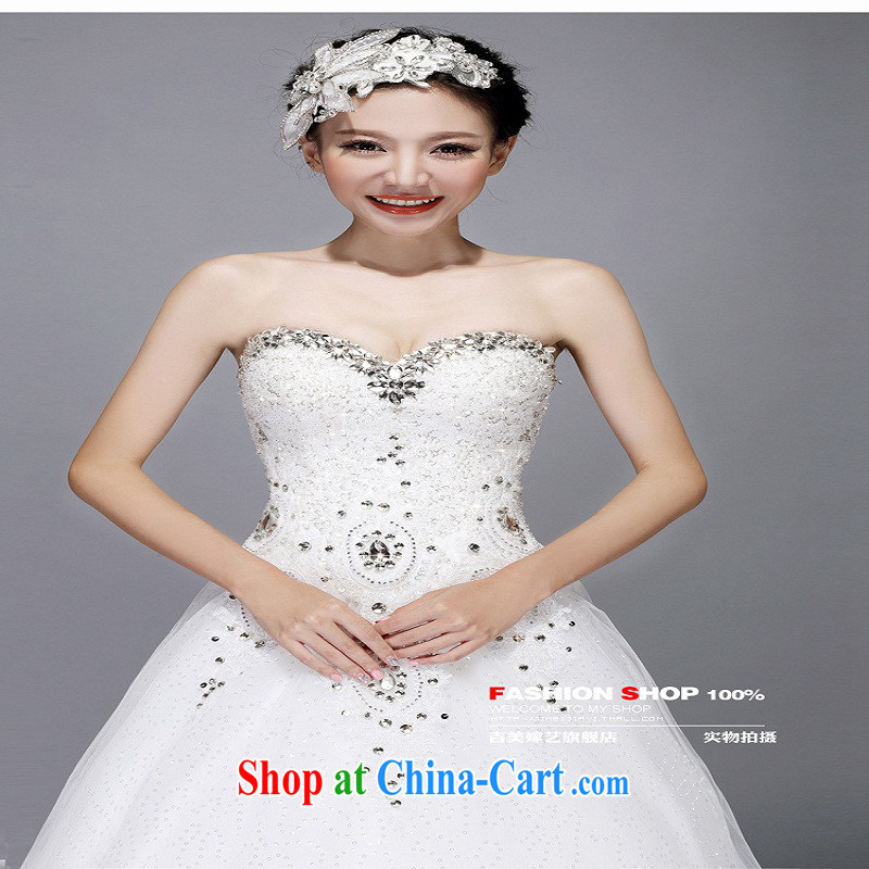 wedding dresses, marry us performing arts 2015 new Princess Korean wiped chest water drill with 7535 HS wedding white XXL, Jimmy married arts, shopping on the Internet