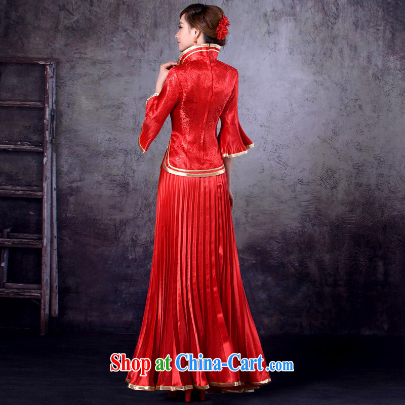 Mrs Alexa Lam unpunished new marriage wedding dresses bridal red Chinese bows kit, for package improved cheongsam 13,258 red XXXL, Mrs Alexa Lam, and, on-line shopping