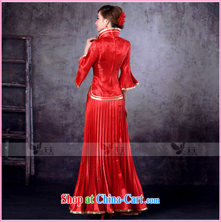 Mrs Alexa Lam unpunished new marriage wedding dresses bridal red Chinese bows kit, for package improved cheongsam 13,258 red XXXL pictures, price, brand platters! Elections are good character, the national distribution, so why buy now enjoy more preferential! Health