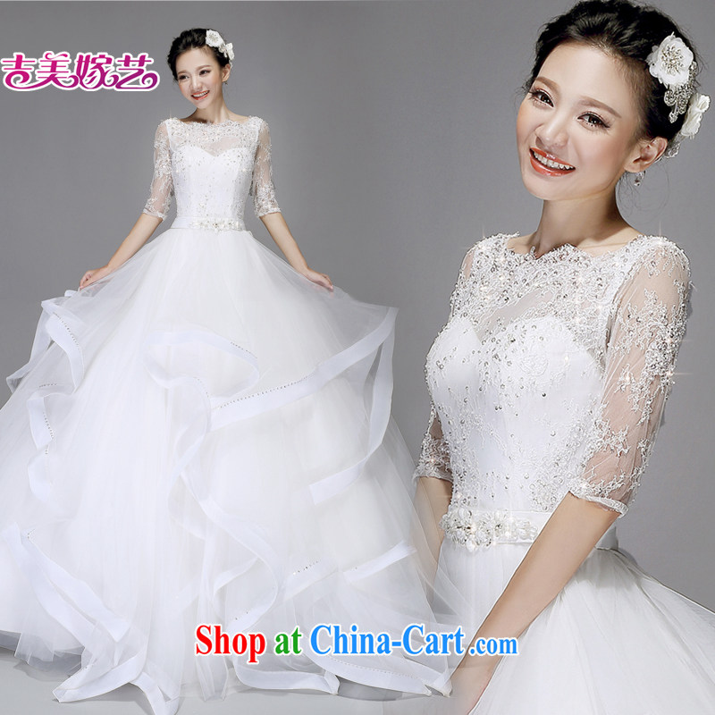 wedding dresses Jimmy married arts 2015 new Princess Won a Version field shoulder on-chip beads with 7560 HS wedding white XXXL