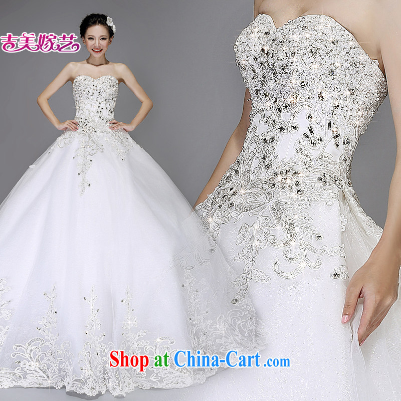 wedding dresses Jimmy married arts 2015 new erase chest Korean shaggy dress with HS 7532 bridal wedding Ivory with L