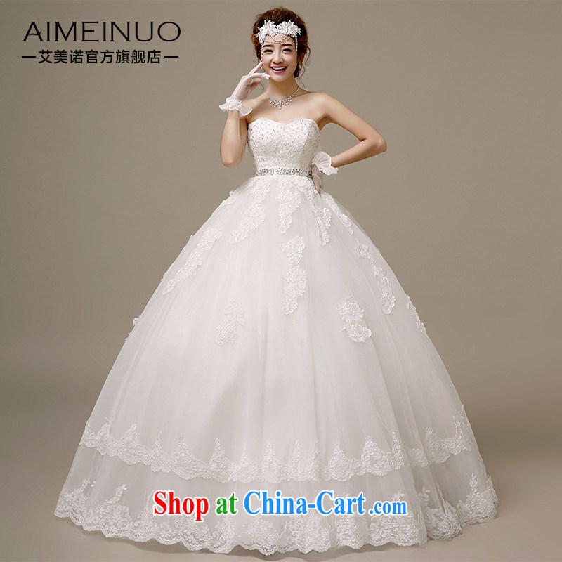 The United States, wedding dresses 2015 new Korean bridal wedding lace flowers erase chest strap beauty graphics thin with Princess yarn H - 50 white XL