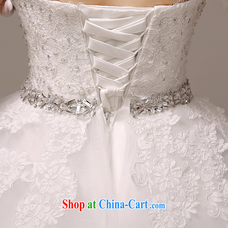 The United States, wedding dresses 2015 new Korean bridal wedding lace flowers erase chest strap beauty graphics thin with Princess yarn H - 50 white XL, the American (Imeinuo), online shopping