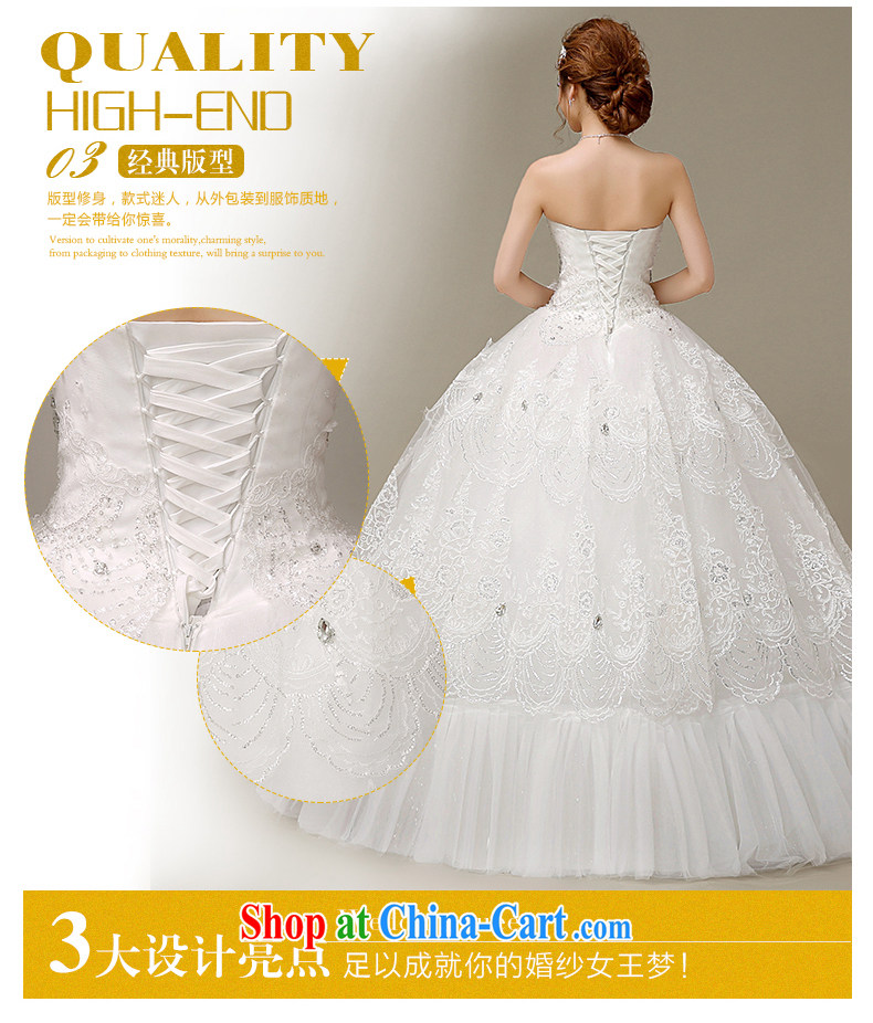 The United States, wedding dresses 2015 spring and summer water drilling erase chest lace, tied with Korean version with Princess bride wedding H - 48 white XL pictures, price, brand platters! Elections are good character, the national distribution, so why buy now enjoy more preferential! Health