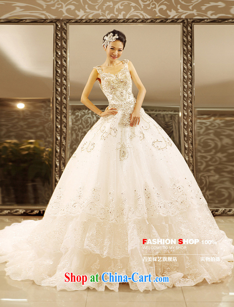 wedding dresses, marry us arts 2015 new Princess Korean shoulders water drill tail HT 7069 bridal wedding 1.5 M tail. XXL pictures, price, brand platters! Elections are good character, the national distribution, so why buy now enjoy more preferential! Health