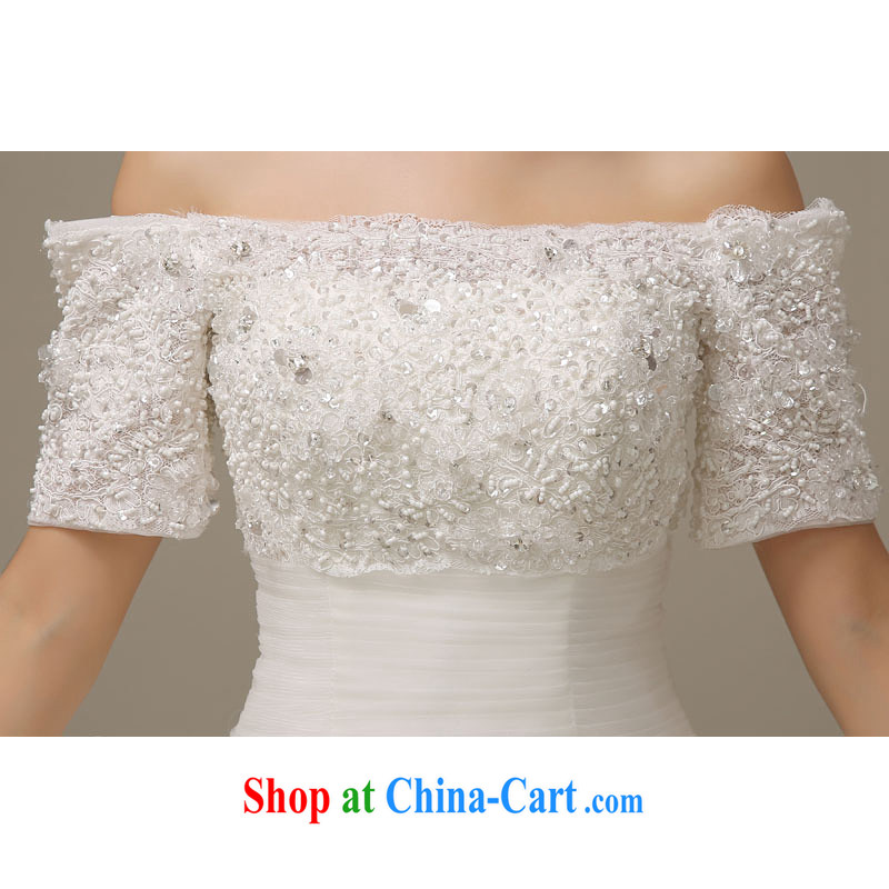 The United States, wedding 2015 spring and summer Korean bridal wedding lace flowers a Field shoulder retro tie-cultivating graphics thin with yarn H - 54 white XL, the American (Imeinuo), and, on-line shopping
