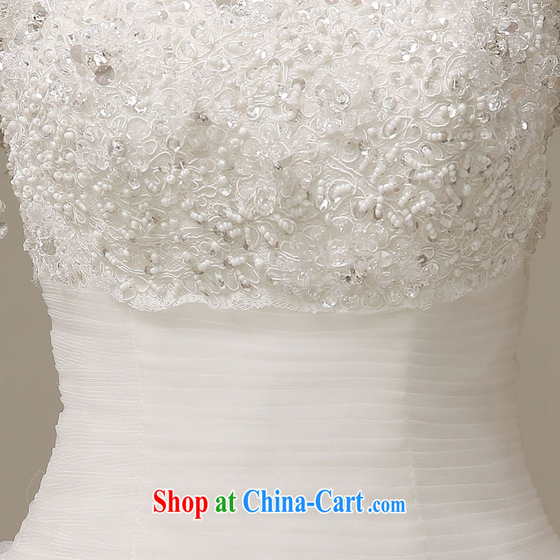 The United States, wedding 2015 spring and summer Korean bridal wedding lace flowers a Field shoulder retro tie-cultivating graphics thin with yarn H - 54 white XL, the American (Imeinuo), and, on-line shopping