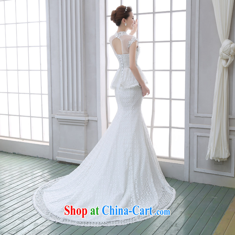 Flower Angel Cayman upscale wedding dresses 2014 new lace retro crowsfoot sexy small tail bride larger graphics thin XXL, flower Angel (DUOQIMAN), and shopping on the Internet