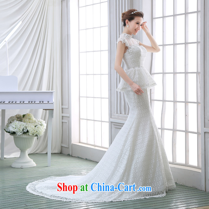 Flower Angel Cayman upscale wedding dresses 2014 new lace retro crowsfoot sexy small tail bride larger graphics thin XXL, flower Angel (DUOQIMAN), and shopping on the Internet