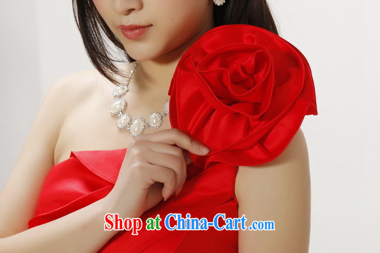 Shez &live female 2014 marriages single shoulder dress short bridesmaid toast small dress with shoulder flowers dress red XXL pictures, price, brand platters! Elections are good character, the national distribution, so why buy now enjoy more preferential! Health