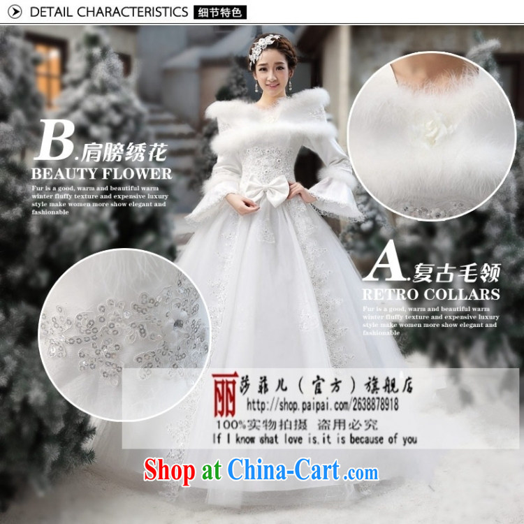 With winter wedding dresses winter clothes 2014 new Korean wedding winter long-sleeved wool collar thick winter, cotton customer size will do not return pictures, price, brand platters! Elections are good character, the national distribution, so why buy now enjoy more preferential! Health