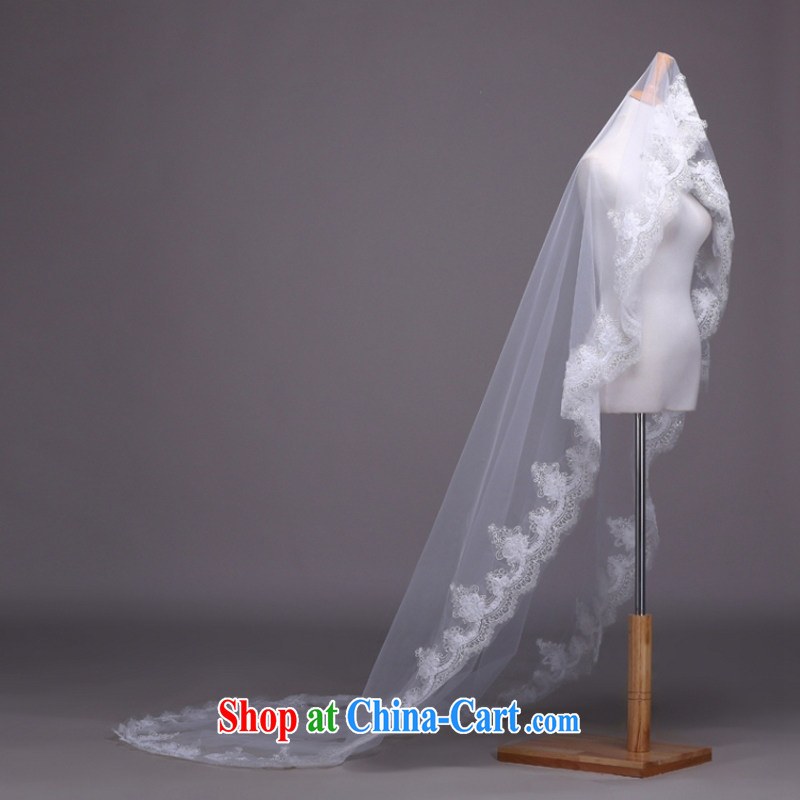 Yong-yan good offices and legal new 2015 wedding dresses accessories 3M head yarn white white, Yong-yan good offices, shopping on the Internet