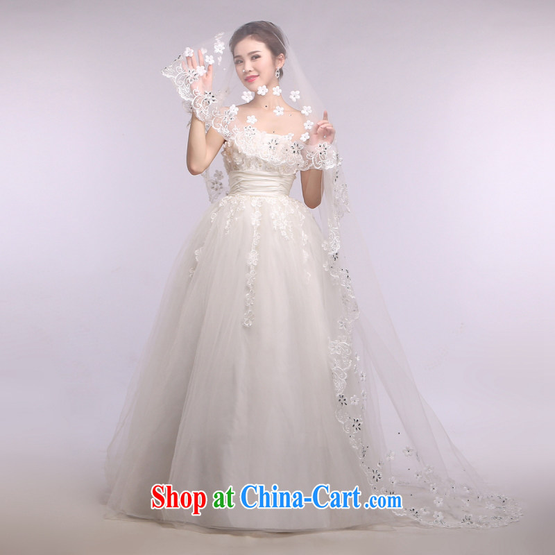 Yong-yan and wedding dresses and yarn princess and yarn 2015 New, and yarn 3M flower parquet drill yarn white, Yong Yan close to, and shop on the Internet