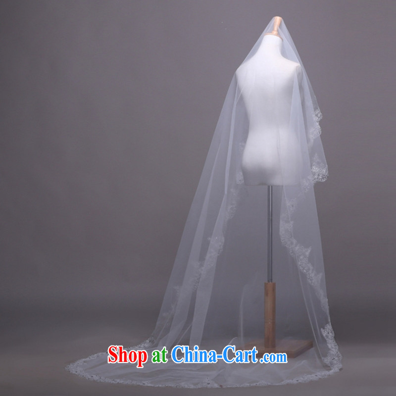 Yong-yan and 2015 new, in accordance with the Uganda wedding dresses with ornaments and yarn lace lace 3m long head yarn white, Yong Yan good offices, shopping on the Internet