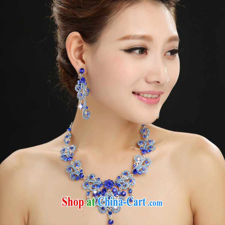 7 color 7 tone bridal jewelry Korean-style earrings blue Korean necklace wedding two-piece with wedding dresses cheongsam decorated Wedding PS 012 cool blue are code pictures, price, brand platters! Elections are good character, the national distribution, so why buy now enjoy more preferential! Health