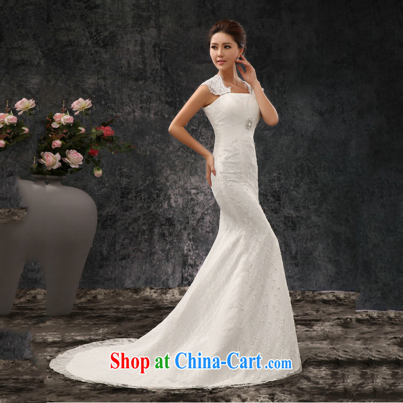 There is a bride's wedding dresses new small-tail Princess wedding Korean sweet crowsfoot wedding AL 1488 white XS, still, a, and, shopping on the Internet