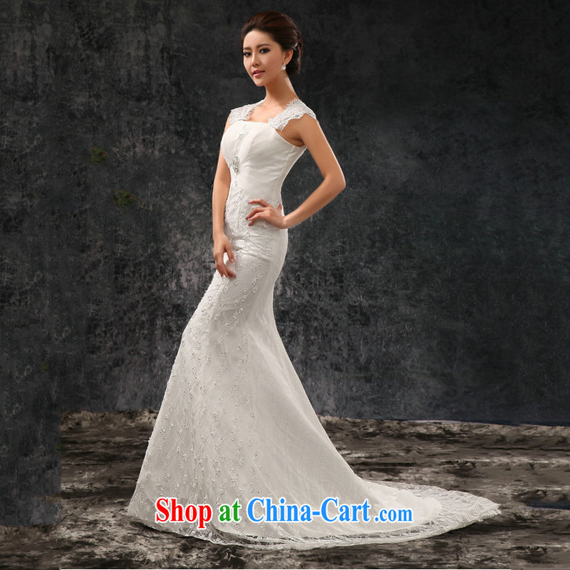 There is a bride's wedding dresses new small-tail Princess wedding Korean sweet crowsfoot wedding AL 1488 white XS, still, a, and, shopping on the Internet