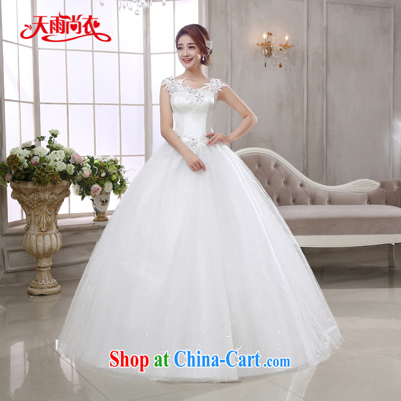 Rain is still Yi 2015 marriages new bridal wedding dresses Korean tie-Princess lace water drilling double-shoulder wedding dresses with HS 925 white Suzhou shipment tailored