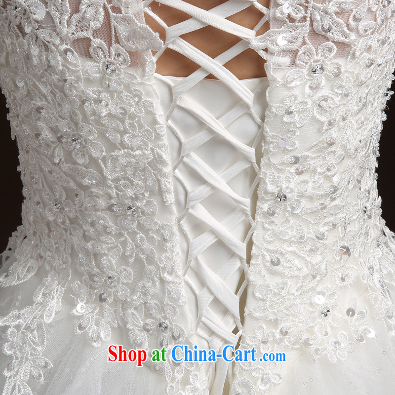Qi wei wedding dresses with bridal suite double-shoulder wedding lace wedding dresses 2015 summer new paragraph to align with Wedding Video thin A Field dress white XL, Qi wei (QI WAVE), online shopping
