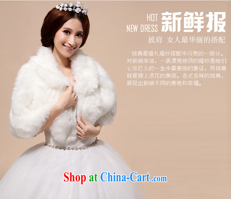 Flower-ki, thick, the gross shawl bridal bridesmaid wedding dresses WHITE PLUSH emulation fur annual winter shawl pictures, price, brand platters! Elections are good character, the national distribution, so why buy now enjoy more preferential! Health
