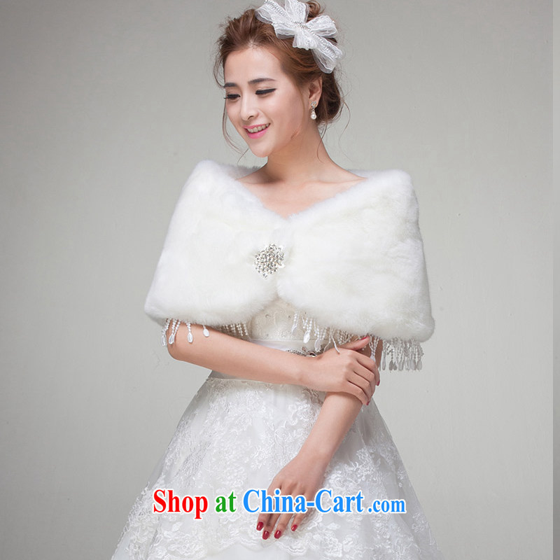 New warm wedding hair shawl autumn and winter wedding bridal hair shawl wedding purpose shawl, flower Angel (DUOQIMAN), shopping on the Internet