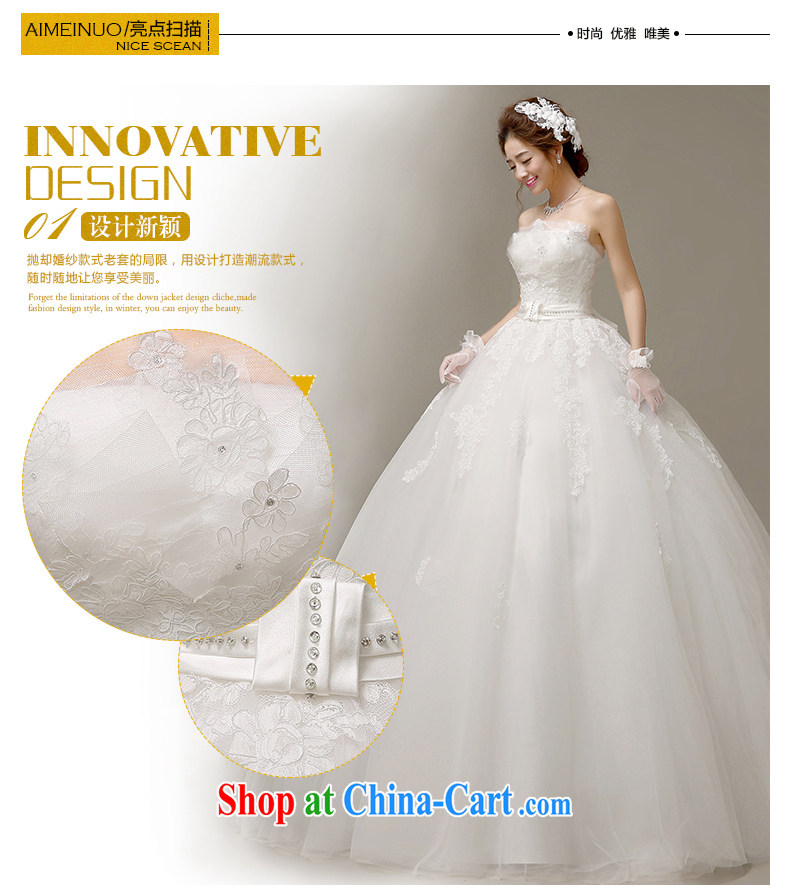 wedding dresses 2015 spring and summer Korean bridal wedding lace take a draw hem erase chest strap beauty with yarn H - 56 white XXL pictures, price, brand platters! Elections are good character, the national distribution, so why buy now enjoy more preferential! Health