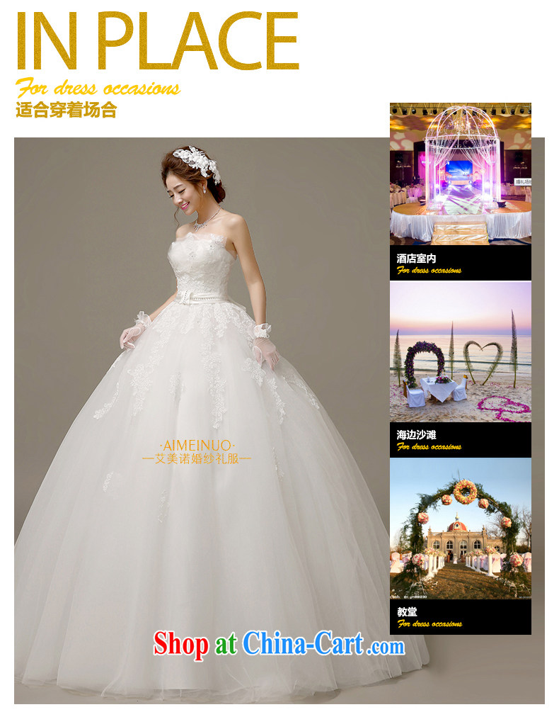 wedding dresses 2015 spring and summer Korean bridal wedding lace take a draw hem erase chest strap beauty with yarn H - 56 white XXL pictures, price, brand platters! Elections are good character, the national distribution, so why buy now enjoy more preferential! Health